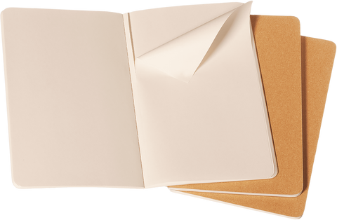 Moleskine Kraft Large Cahier Plain(Pack of 3) Moleskine Kraft Large Cahier Plain(Pack of 3)