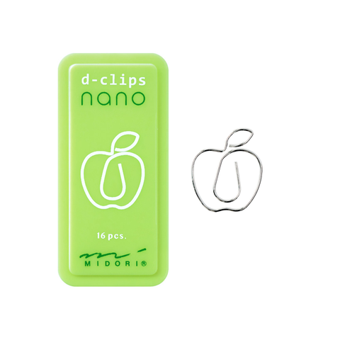 Midori D-Clips Nano - Apple Paperclips Midori D-Clips Nano - Apple Paperclips