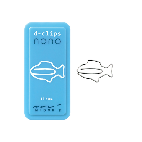 Midori D-Clips Nano - Fish Paperclips Midori D-Clips Nano - Fish Paperclips