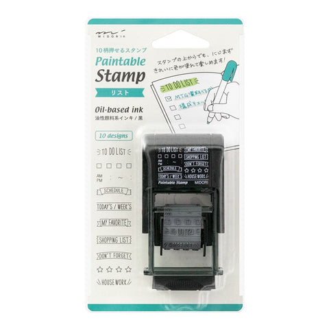 Midori Paintable Stamp - List Midori Paintable Stamp - List