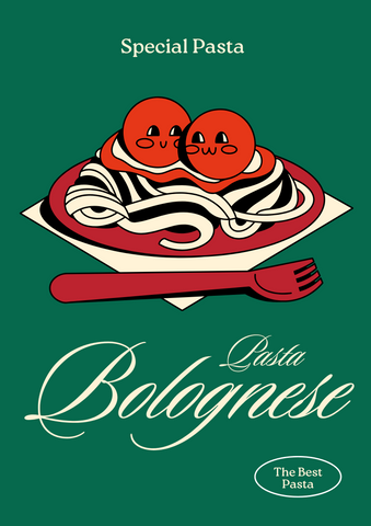 Spaghetti Bolognese – A3 | Modern Art Collection