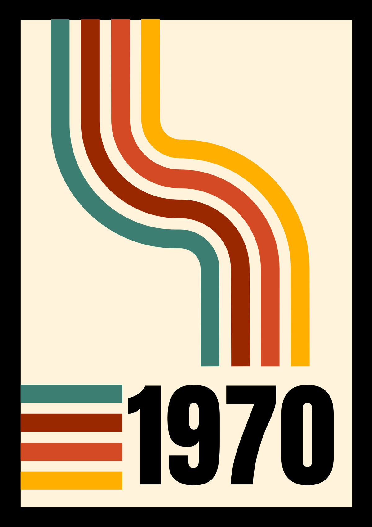 1970 - A3 Poster | Modern Art