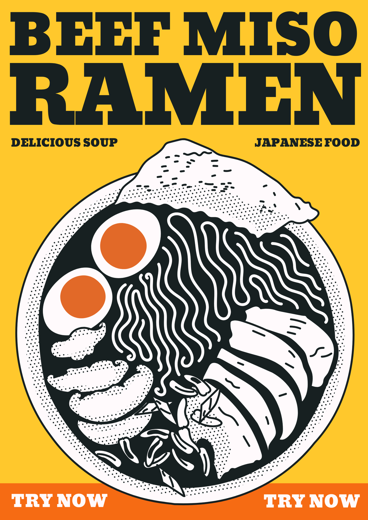 Miso Ramen - A3 | Modern Art