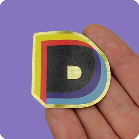 Metallic Stickers – Silver, Gold, Brushed, Sparkly & Holographic | Shoreditch Print