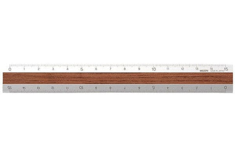 Midori Aluminium Wooden Ruler