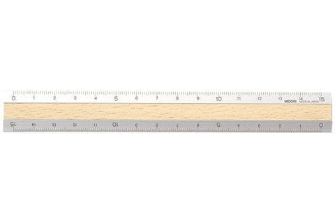 Midori Aluminium Wooden Ruler