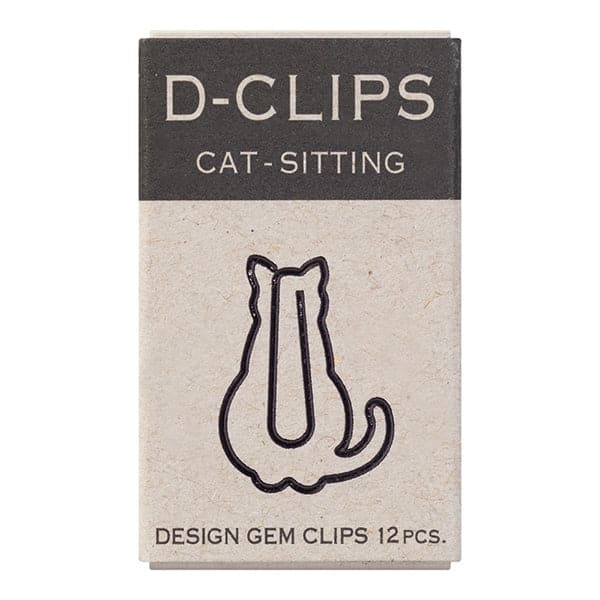 Midori D-Clips Mini -- Sitting Cat Paperclips