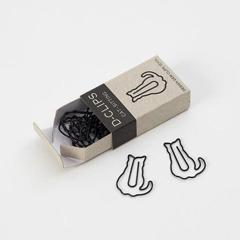 Midori D-Clips Mini -- Sitting Cat Paperclips