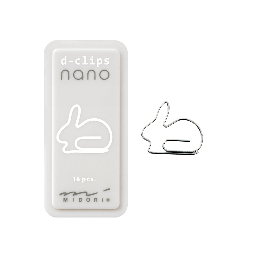 Midori D-Clips Nano - Rabbit Paperclips