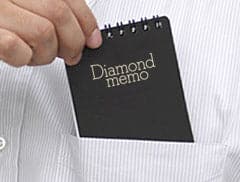 Midori Diamond Memo Grid Notepad (S) Blue