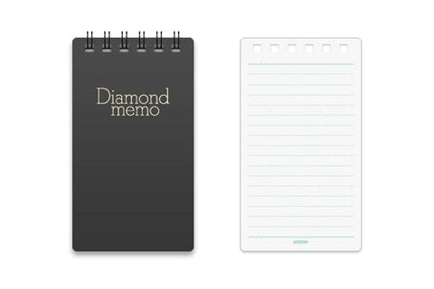 Midori Diamond Memo Lined Notepad (S) Black