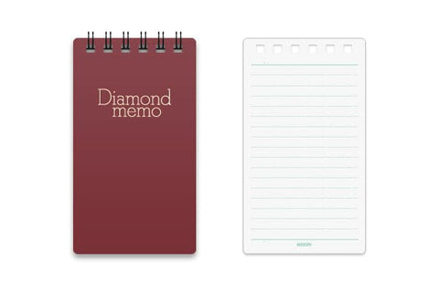 Midori Diamond Memo Lined Notepad (S) Red