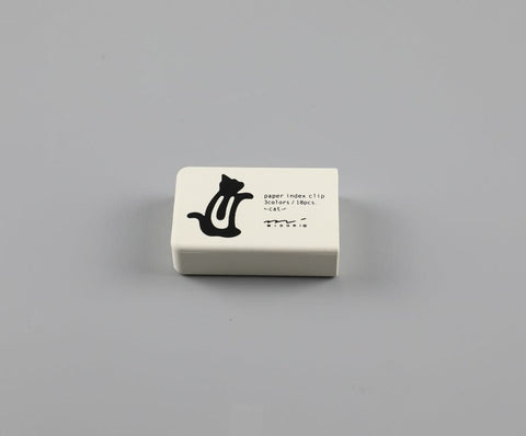 Midori Paper Index Clips -- Cat