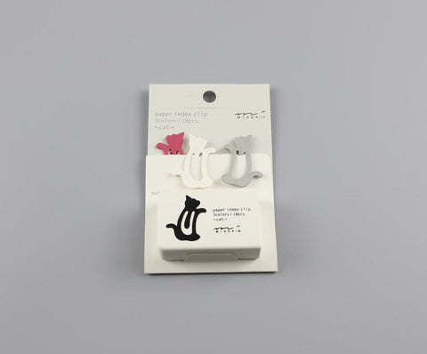 Midori Paper Index Clips -- Cat