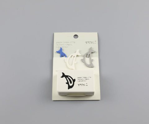 Midori Paper Index Clips -- Dolphin