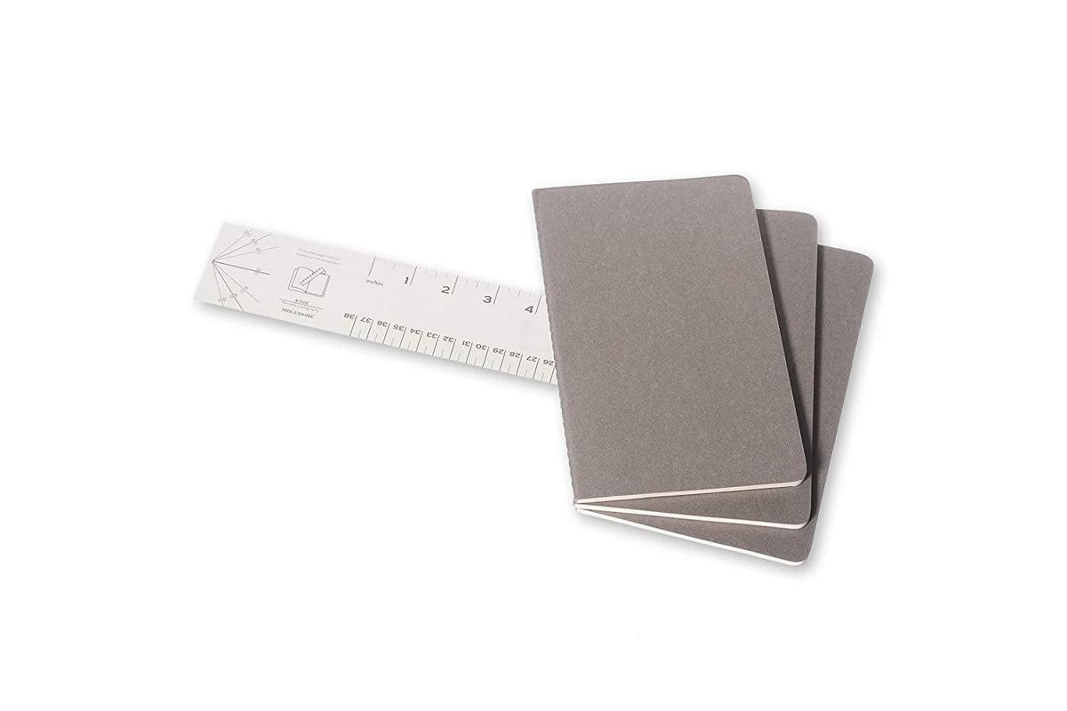 Moleskine Black Large Plain Cahier (Pack of 3)