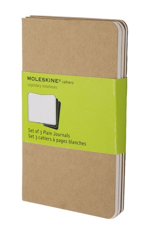 Moleskine Pocket Kraft Cahiers -- Plain